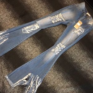 Aphrodite women ripped denim pants